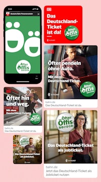 a mobile phone with a variety of different advertisements on it