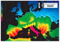 an ad showing a map of europe with an image of a monster