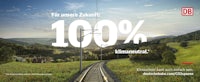 a train track with a sign that reads 100 %