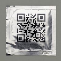 a packet with a qr code on it